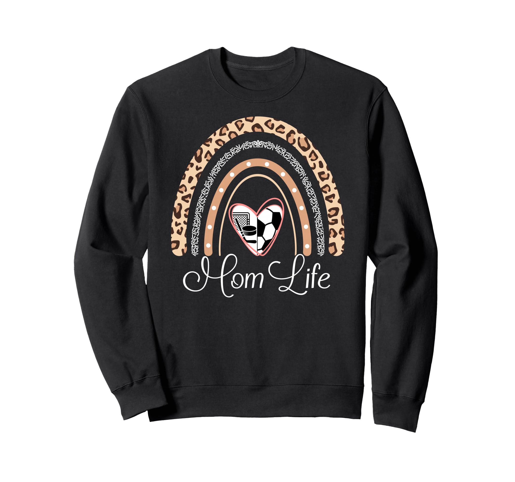 Mom Life Boho Rainbow Funny Soccer Sweatshirt - Novelty Apparel Men Women - T-Shirt, Sweatshirt, Hoodie