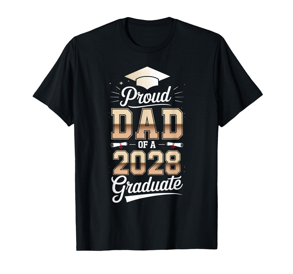 Senior Dad 2028 Proud Dad Class 2028 T-Shirt - Minimalist Print for Adults - T-Shirt, Sweatshirt, Hoodie