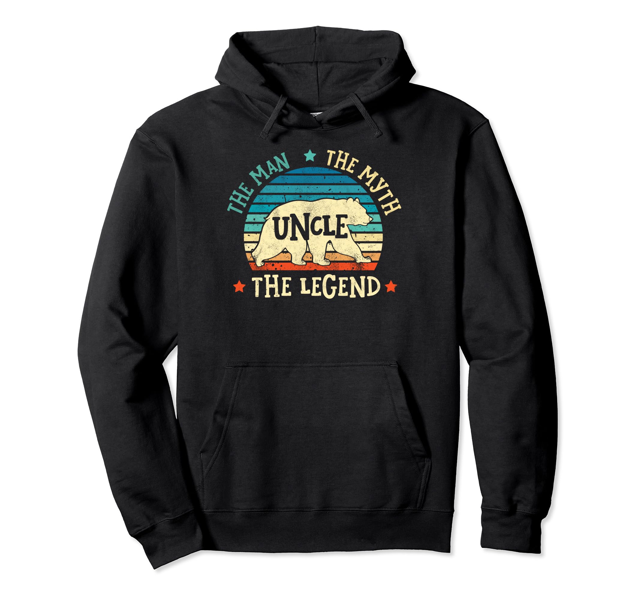 Uncle Myth Legend Fathers Day Bear Hoodie - Trendy Graphic Men Women - T-Shirt, Sweatshirt, Hoodie