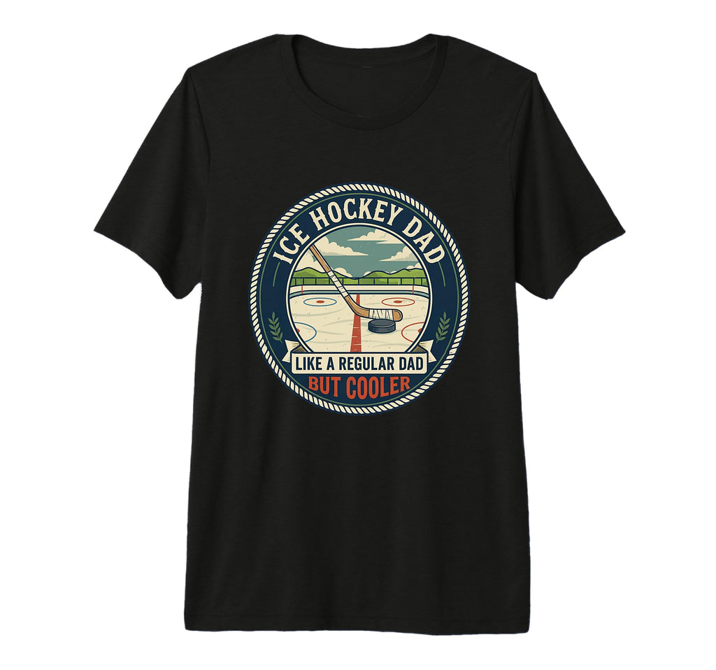 Mens Ice Hockey Dad Player Puck T-Shirt - Casual Everyday Wear Unisex - T-Shirt, Sweatshirt, Hoodie