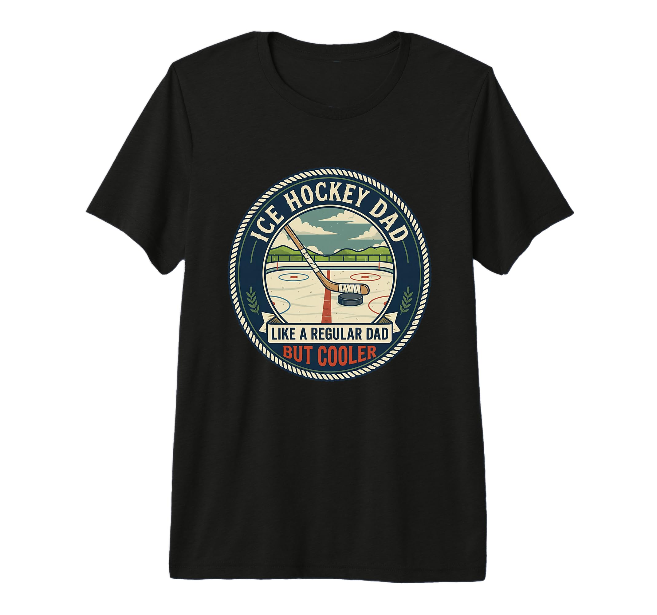 Mens Ice Hockey Dad Player Puck T-Shirt - Casual Everyday Wear Unisex - T-Shirt, Sweatshirt, Hoodie