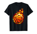 Basketball Ball Fire Basketball T-Shirt - Streetwear Style for Adults - T-Shirt, Sweatshirt, Hoodie