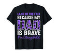 Land Free Because My Dad Brave Proud T-Shirt - Minimalist Print Men Women - T-Shirt, Sweatshirt, Hoodie