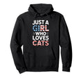 Just Who Loves Cats Hoodie - Minimalist Print for Adults - T-Shirt, Sweatshirt, Hoodie