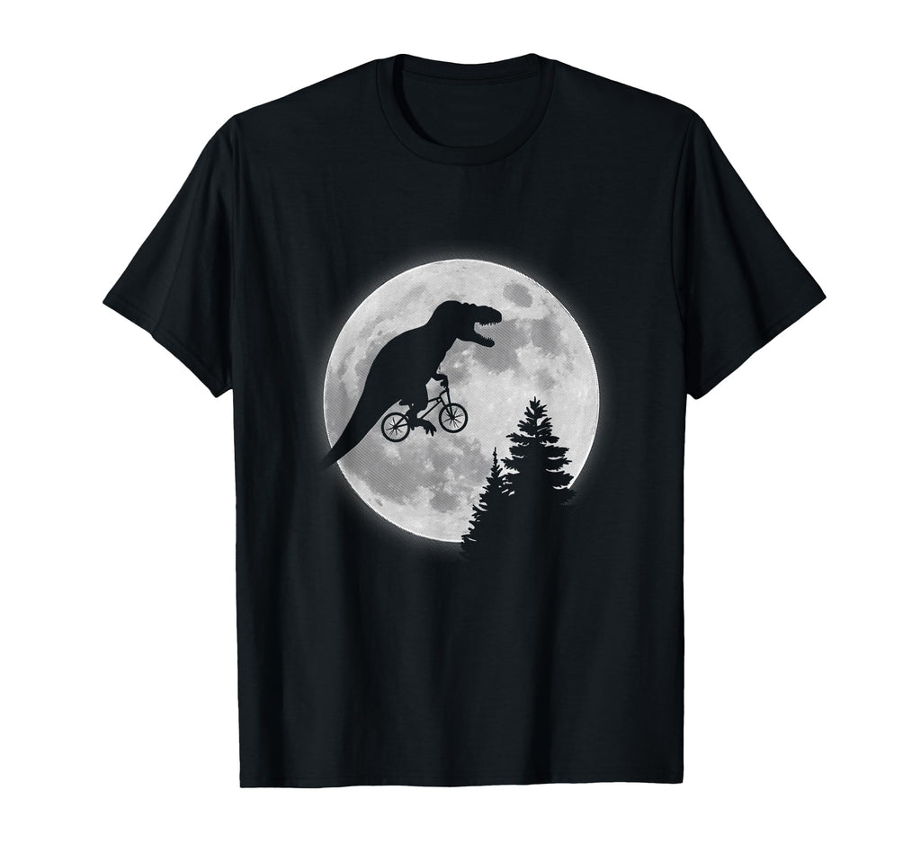 T Rex Bike Moon Dinosaur Moon Bike T-Shirt - Casual Everyday Wear Men Women - T-Shirt, Sweatshirt, Hoodie
