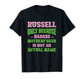 Badass Russell Name Unique Nickname Quirky T-Shirt - Graphic Print Unisex - T-Shirt, Sweatshirt, Hoodie