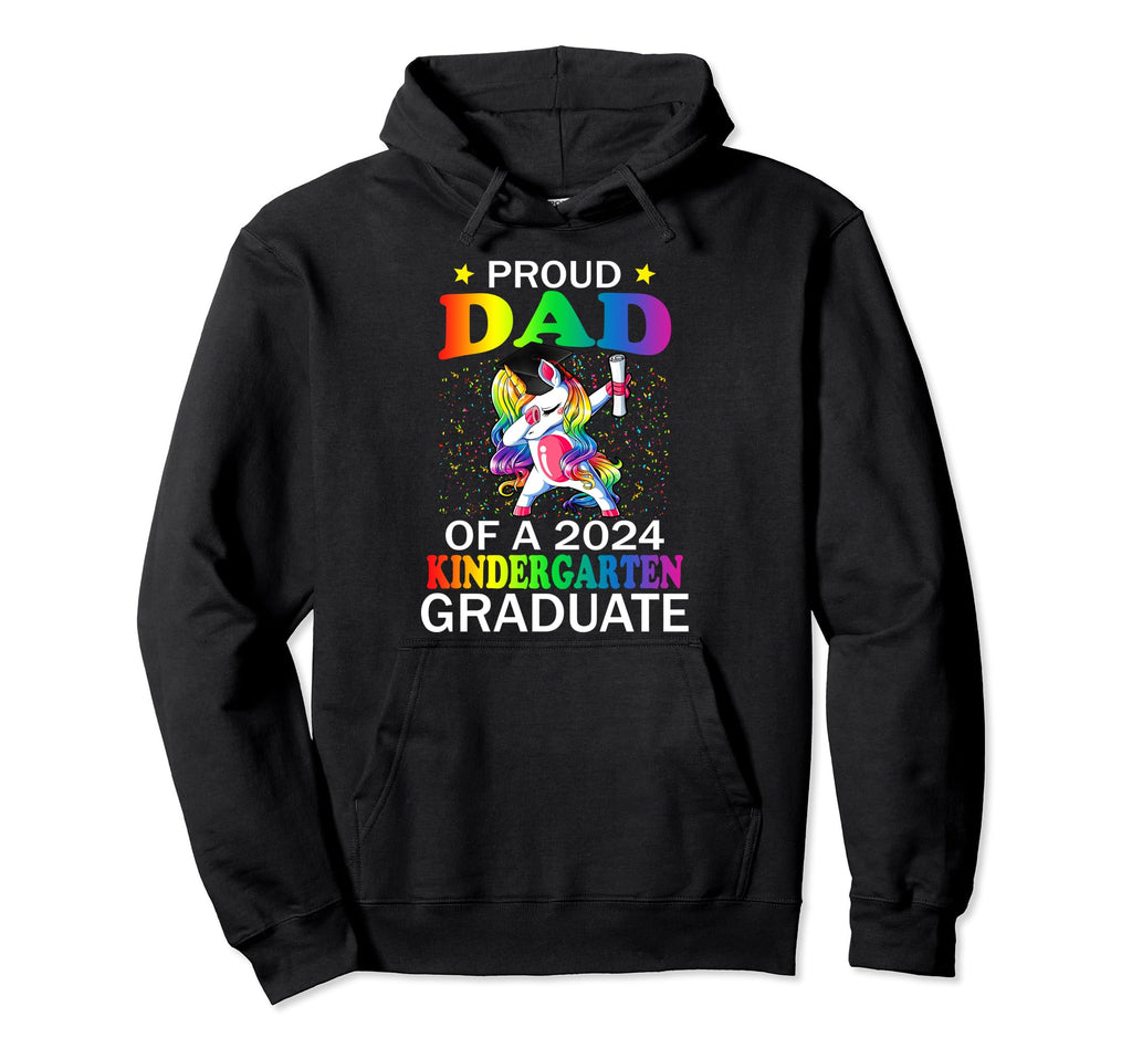 Proud Dad 2024 Kindergarten Graduate Hoodie - Trendy Graphic Men Women - T-Shirt, Sweatshirt, Hoodie