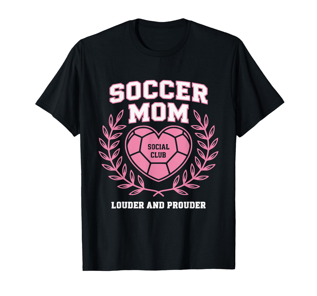 Soccer Mom Social Club Heart Sideline T-Shirt - Graphic Print for Adults - T-Shirt, Sweatshirt, Hoodie