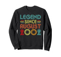 Legend Since August 2002 24 Years Sweatshirt - Custom Art Print for Adults - T-Shirt, Sweatshirt, Hoodie