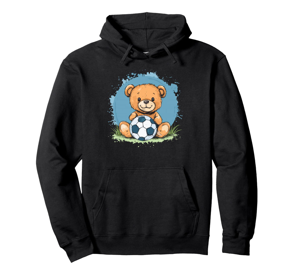 Teddy Bear Soccer Ball Hoodie - Graphic Print Unisex - T-Shirt, Sweatshirt, Hoodie