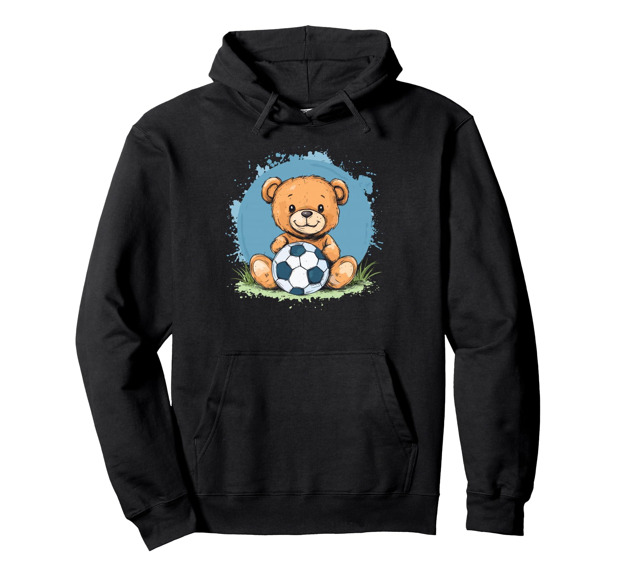 Teddy Bear Soccer Ball Hoodie - Graphic Print Unisex - T-Shirt, Sweatshirt, Hoodie
