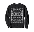 Grandpa Myth Legend Fathers Day Sweatshirt - Minimalist Print for Adults - T-Shirt, Sweatshirt, Hoodie