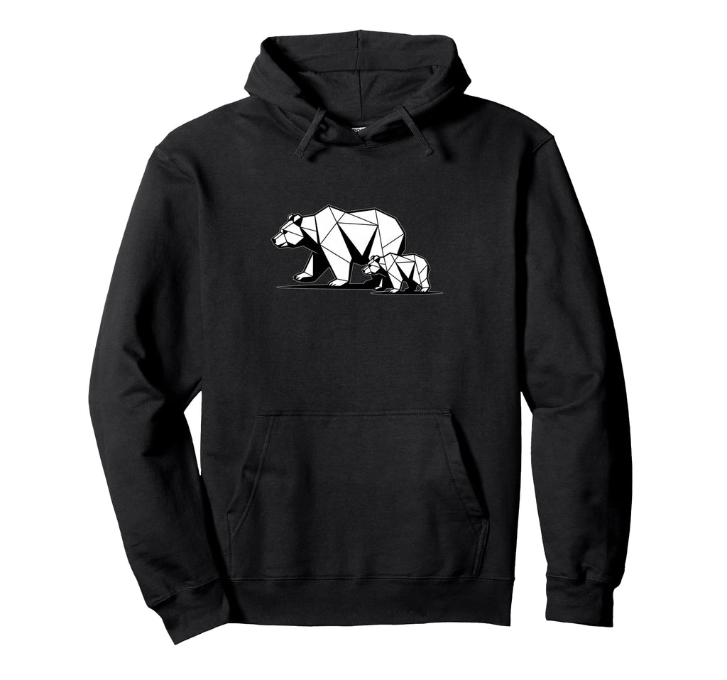 Geometric Papa Mama Bear Child Hoodie - Streetwear Style Men Women - T-Shirt, Sweatshirt, Hoodie