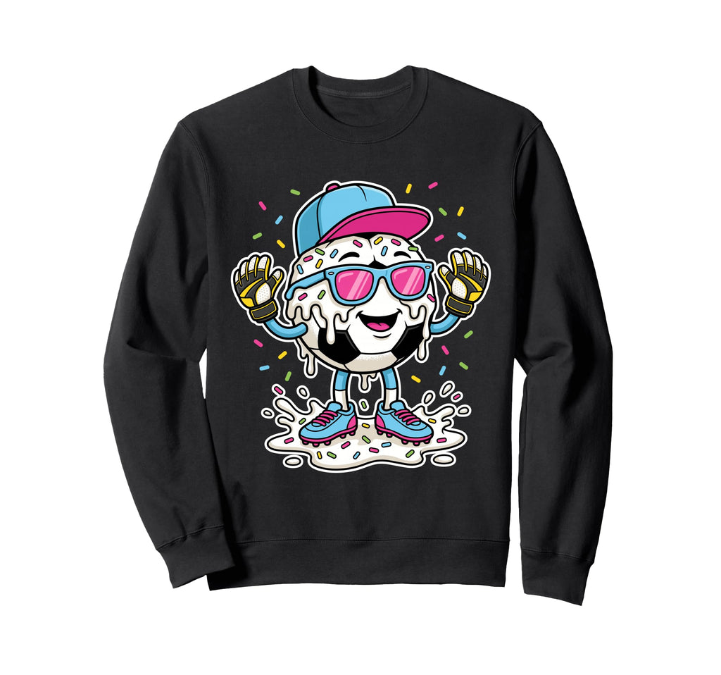 Soccer Ball Melting Ice Cream Sweatshirt - Casual Everyday Wear Unisex - T-Shirt, Sweatshirt, Hoodie
