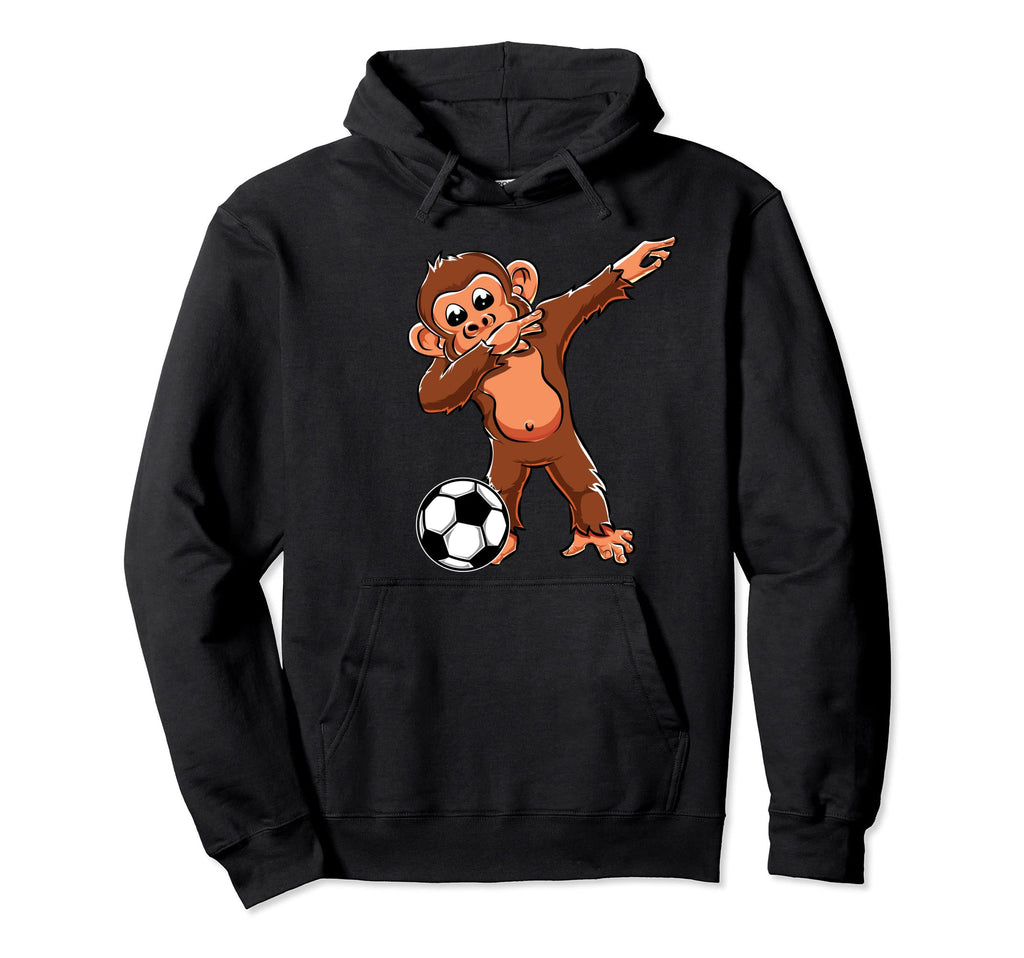Dabbing Monkey Lovers Dab Soccer Player Hoodie - Trendy Graphic for Adults - T-Shirt, Sweatshirt, Hoodie