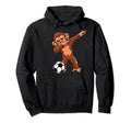Dabbing Monkey Lovers Dab Soccer Player Hoodie - Trendy Graphic for Adults - T-Shirt, Sweatshirt, Hoodie