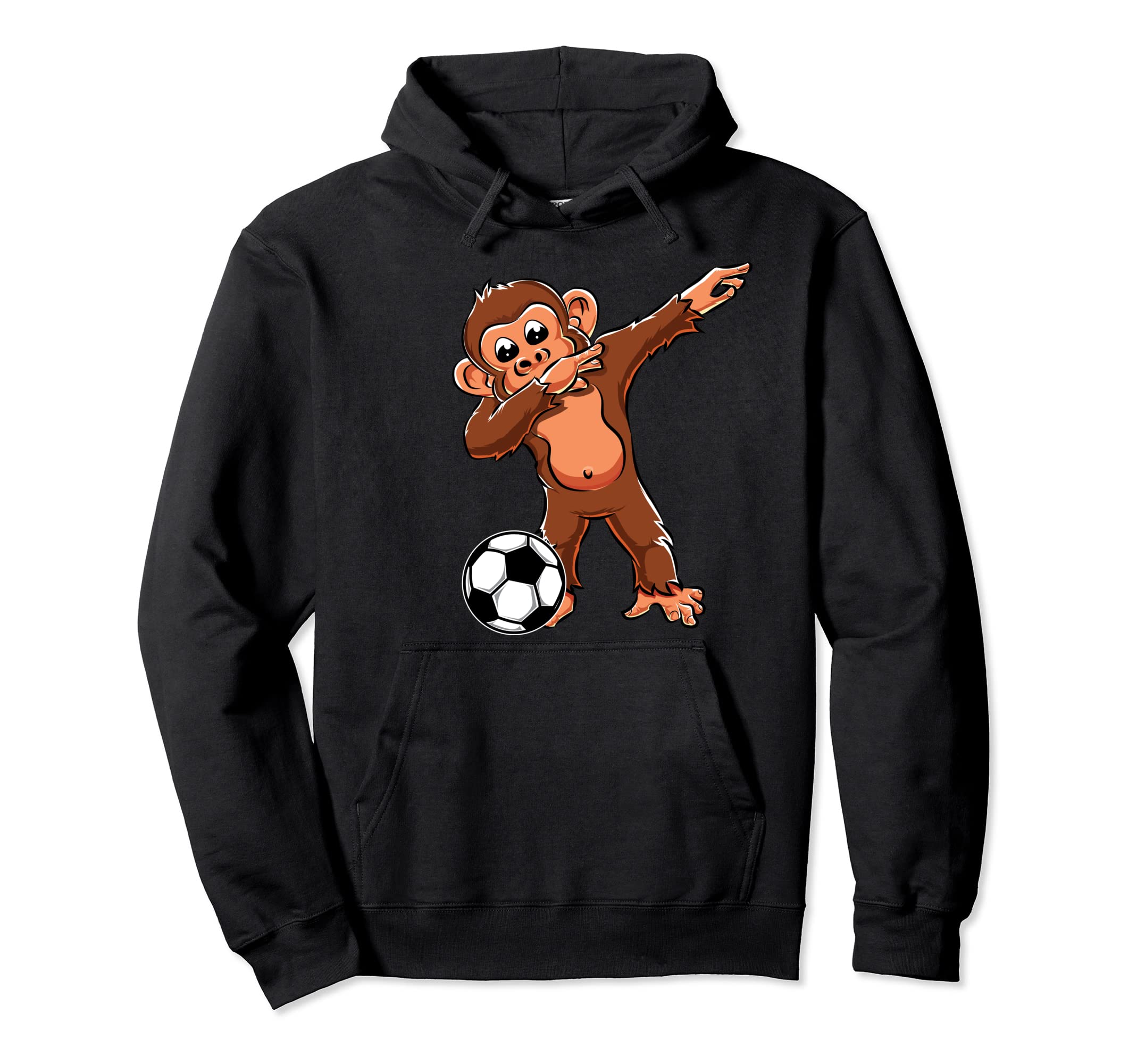 Dabbing Monkey Lovers Dab Soccer Player Hoodie - Trendy Graphic for Adults - T-Shirt, Sweatshirt, Hoodie