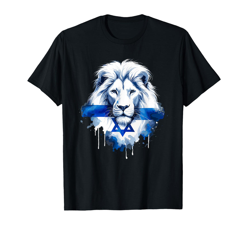Jewish Israel Flag Lion David Star T-Shirt - Custom Art Print Men Women - T-Shirt, Sweatshirt, Hoodie