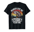 Love Me Fish Fear Me Fisher Funny Fishing T-Shirt - Unique Graphic Unisex - T-Shirt, Sweatshirt, Hoodie