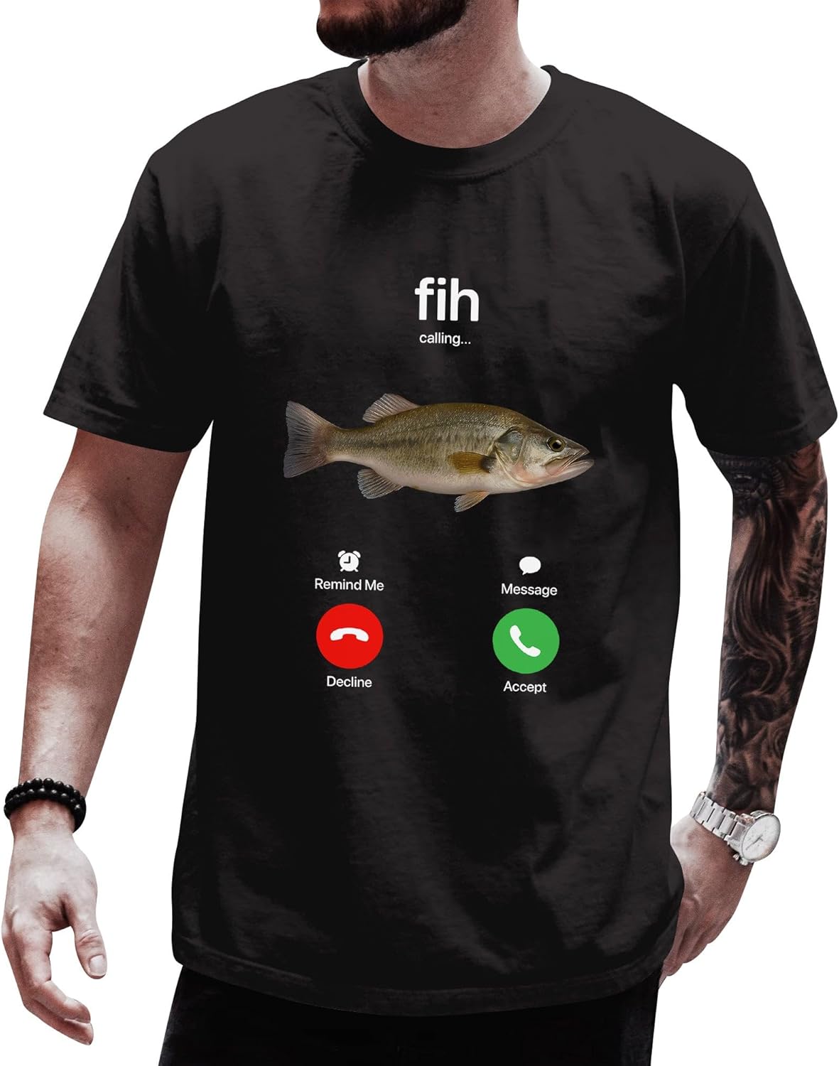 Fih Fishing Funny Fish is Calling for Men - Adult & Kids T-Shirts, Sweatshirts & Hoodies apparel design preview 1