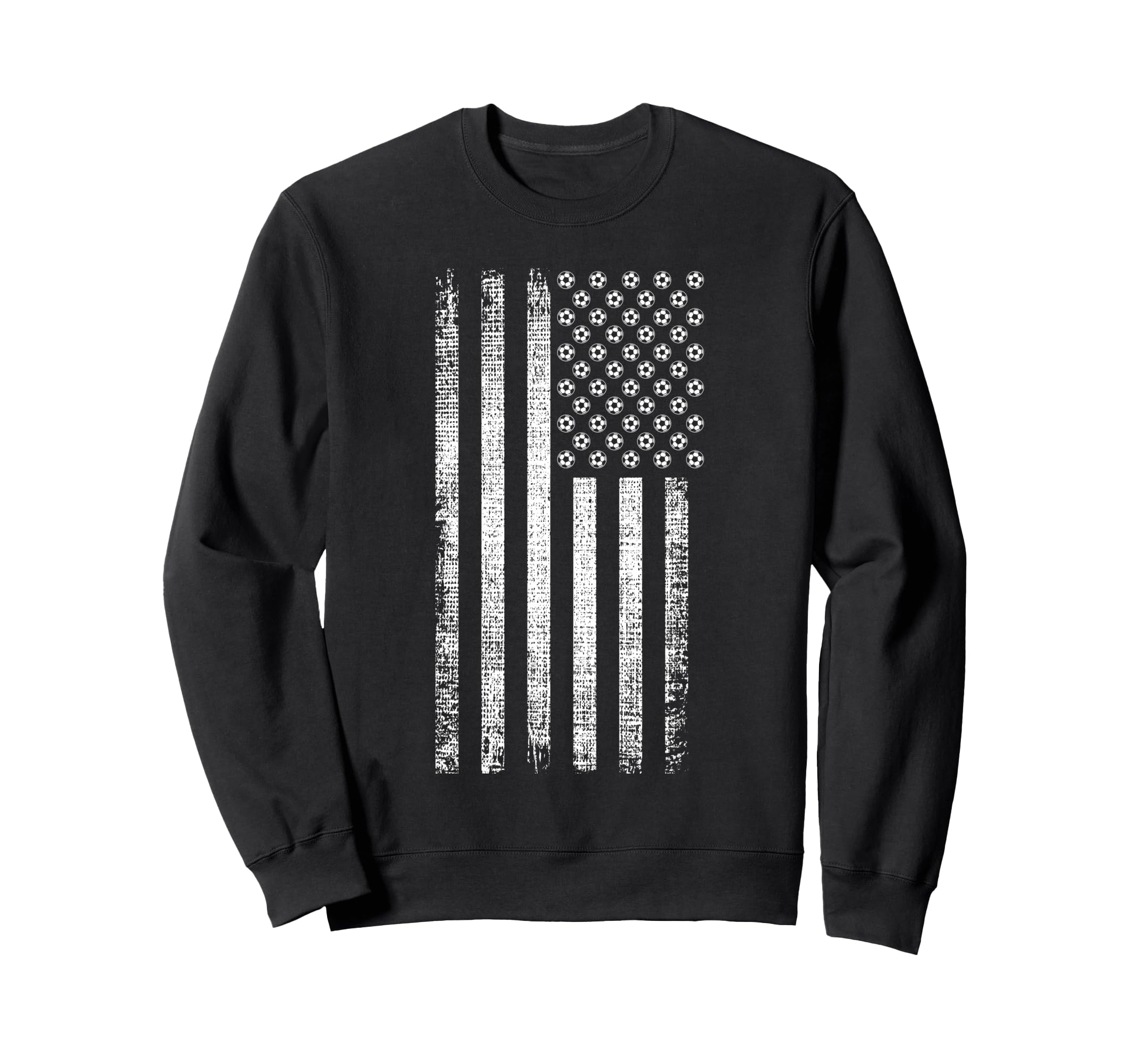 Soccer American Flag Sweatshirt - Graphic Print Unisex - T-Shirt, Sweatshirt, Hoodie