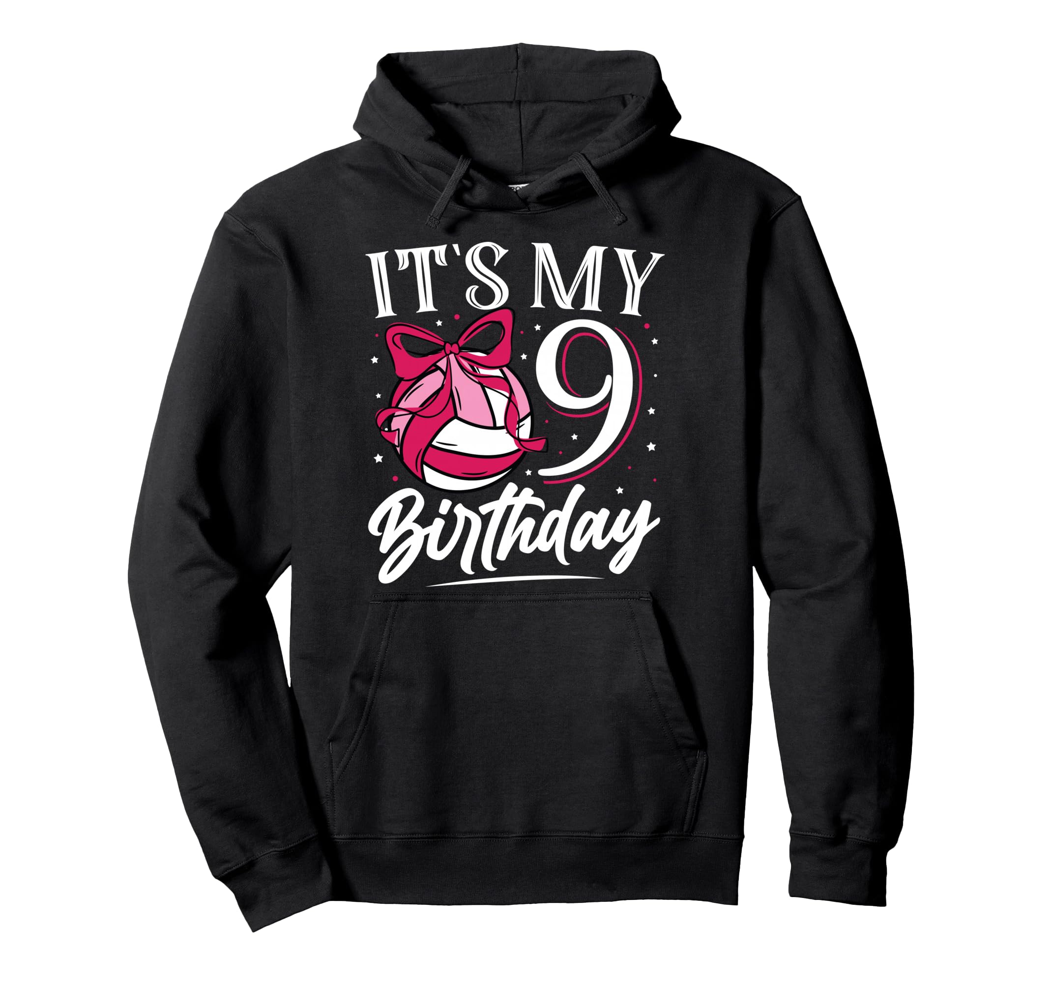 Its My Nine 9Th Birthday Volleyball Hoodie - Unique Graphic for Adults - T-Shirt, Sweatshirt, Hoodie