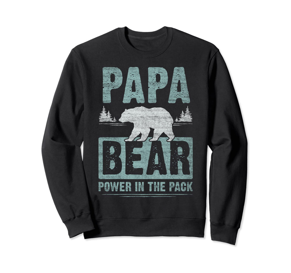 Papa Bear Power Pack Dad Grandpa Sweatshirt - Custom Art Print Men Women - T-Shirt, Sweatshirt, Hoodie