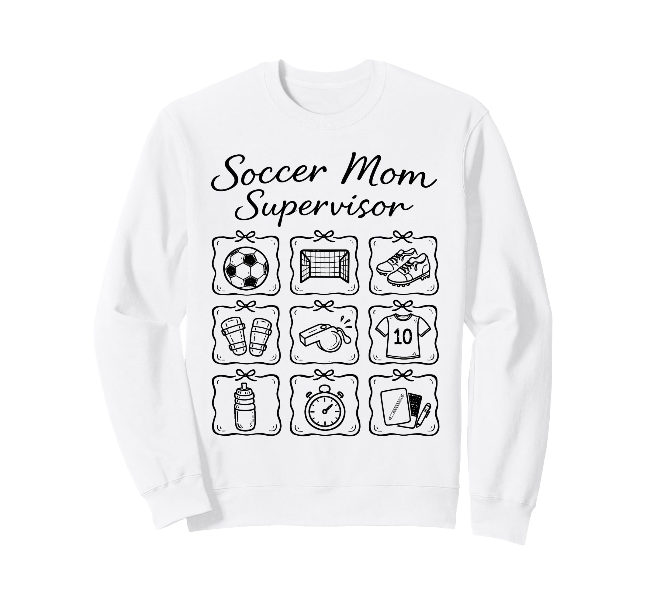 Funny Soccer Mom Supervisor Busy Sweatshirt - Minimalist Print for Adults - T-Shirt, Sweatshirt, Hoodie