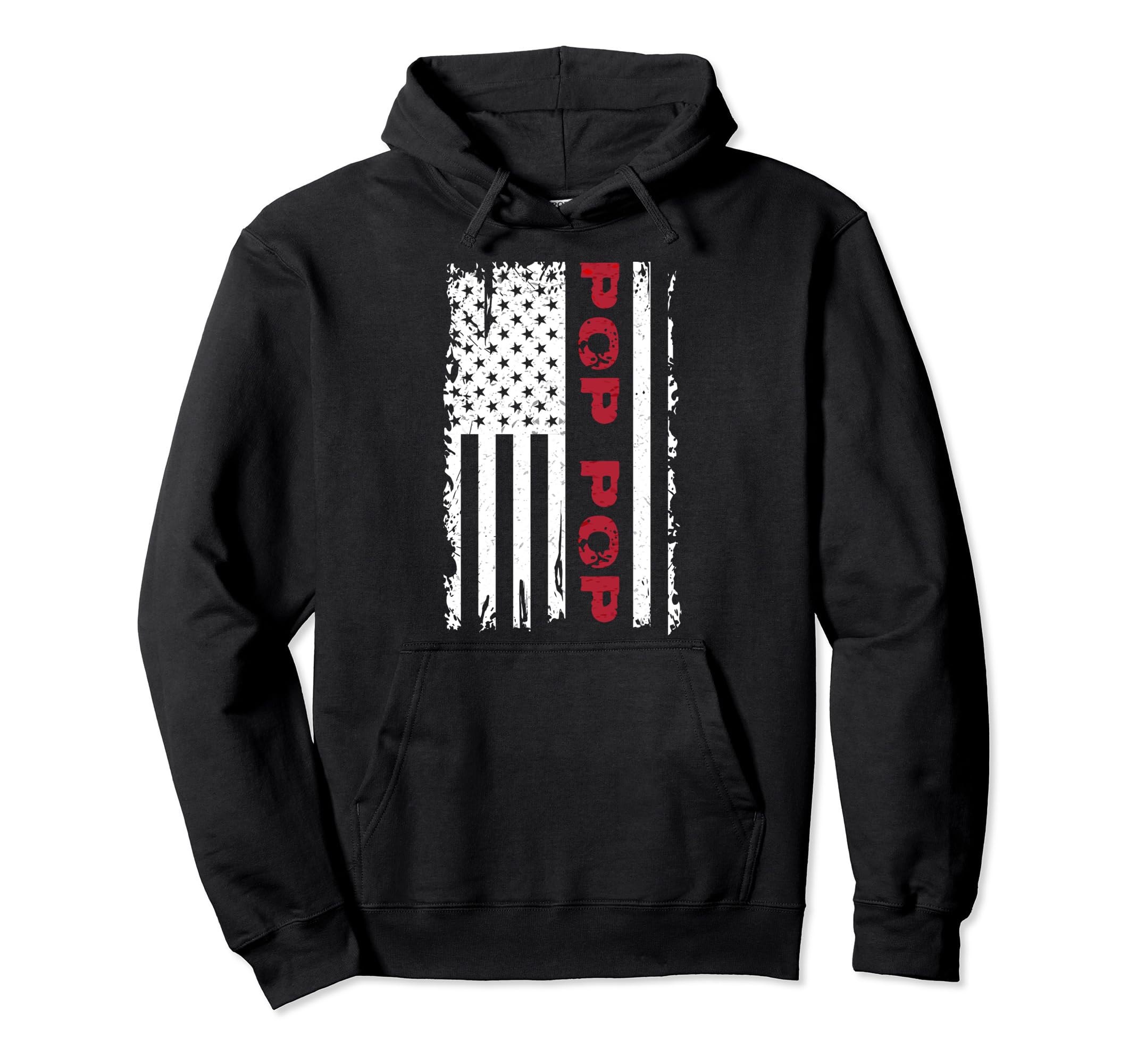 Us Flag Fathers Day Pop Pop Father Hoodie - Custom Art Print Men Women - T-Shirt, Sweatshirt, Hoodie