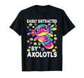 Easily Distracted Axolotls Kawaii Funny T-Shirt - Aesthetic Graphic Unisex - T-Shirt, Sweatshirt, Hoodie
