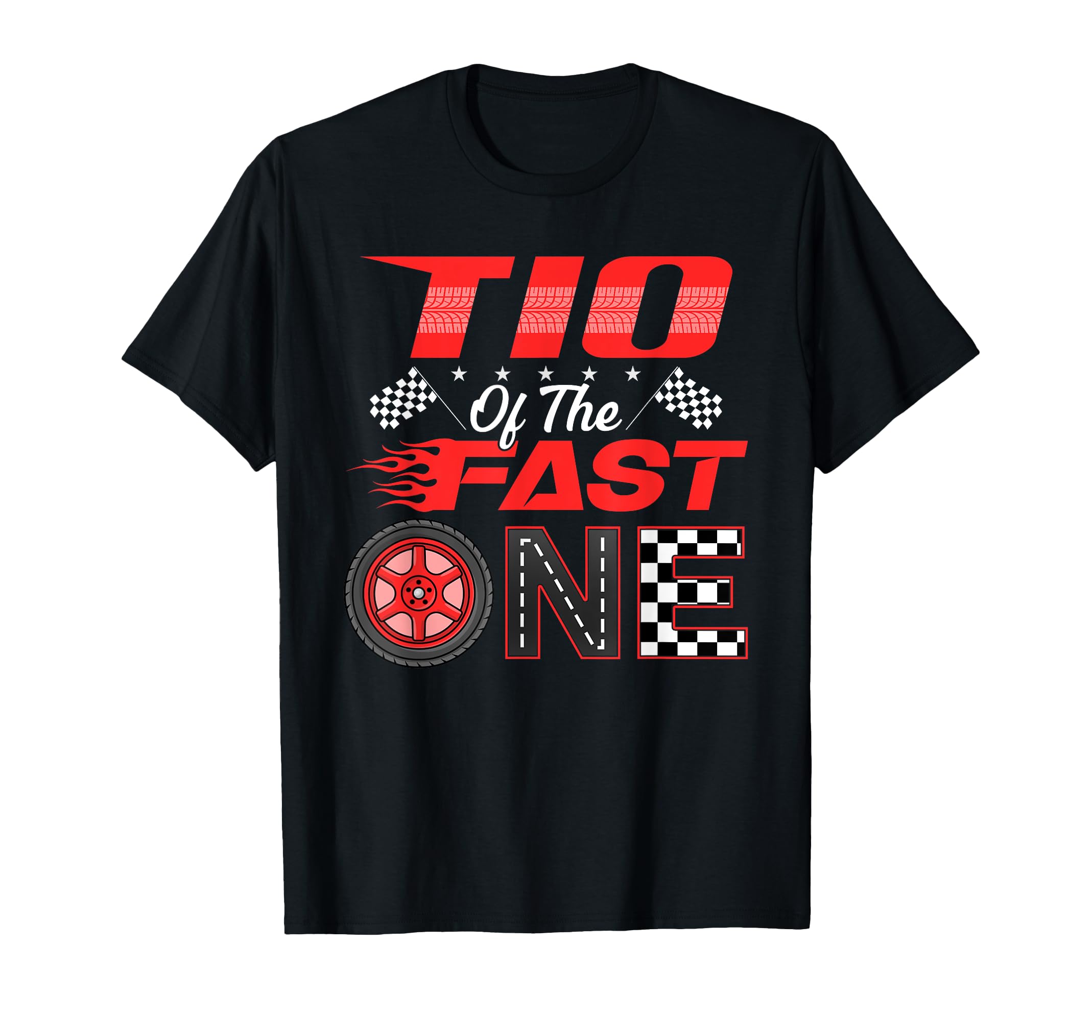 Tio Fast One First Birthday Racing Car T-Shirt - Trendy Graphic Unisex - T-Shirt, Sweatshirt, Hoodie