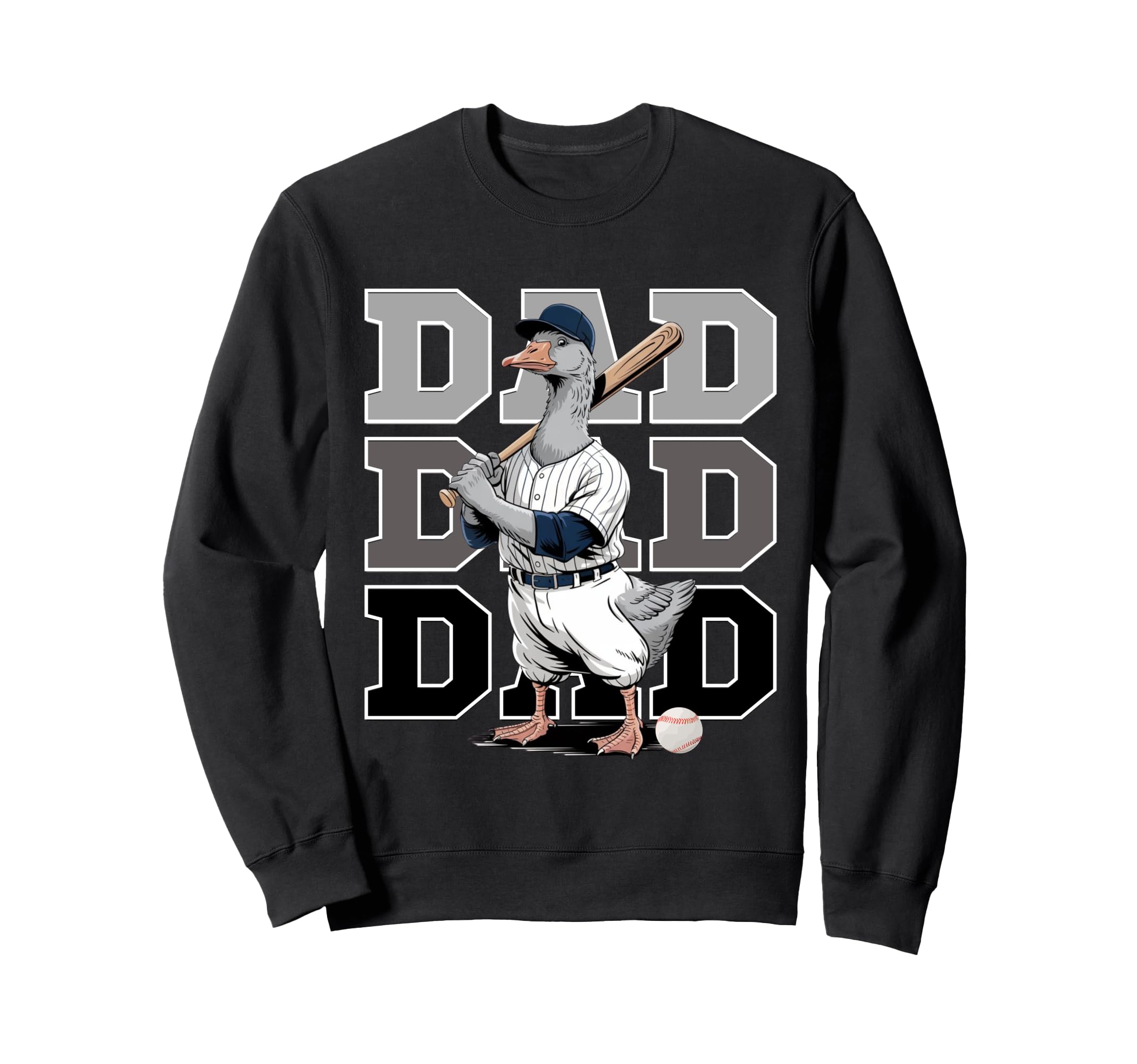Funny Baseball Dad Goose Sports Sweatshirt - Streetwear Style for Adults - T-Shirt, Sweatshirt, Hoodie