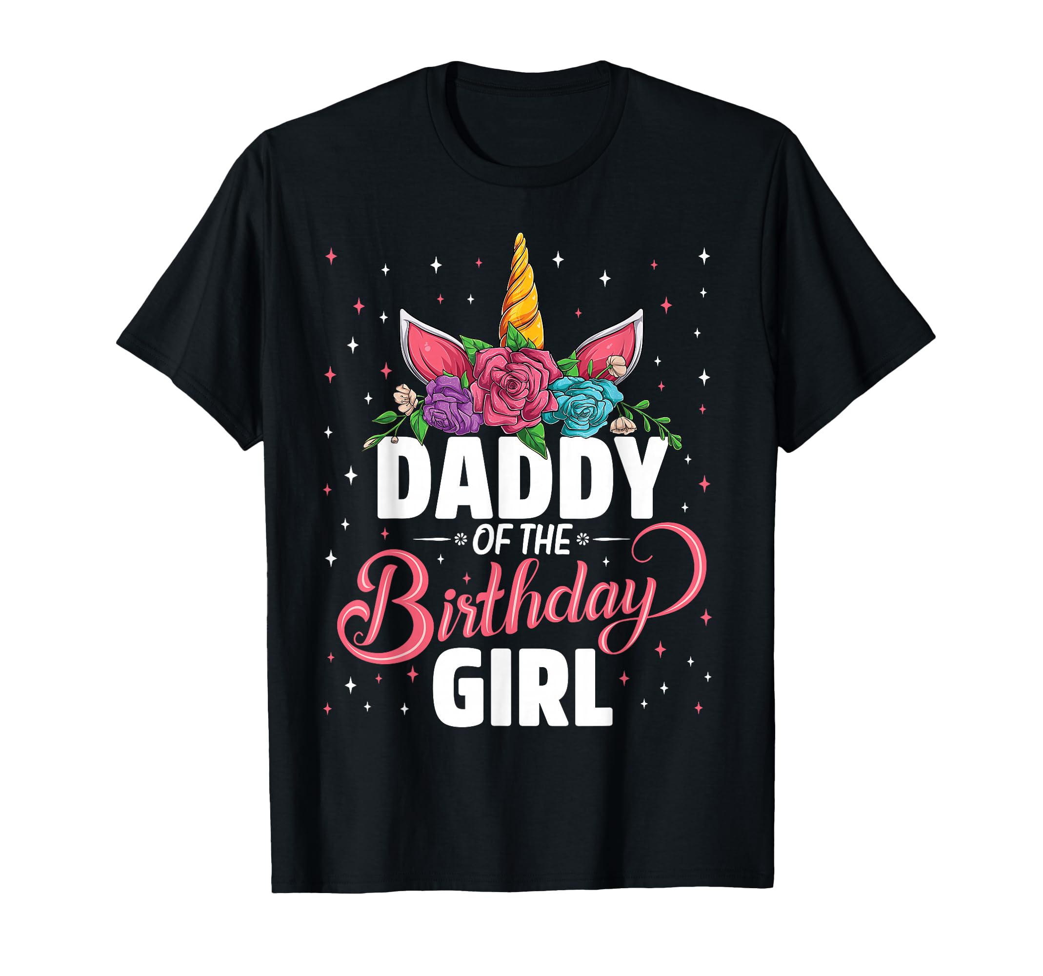 Daddy Birthday Unicorn Family T-Shirt - Custom Art Print for Adults - T-Shirt, Sweatshirt, Hoodie