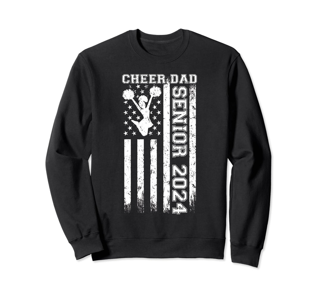 Senior Cheer Dad Tees Class 2024 Usa Sweatshirt - Novelty Apparel Unisex - T-Shirt, Sweatshirt, Hoodie