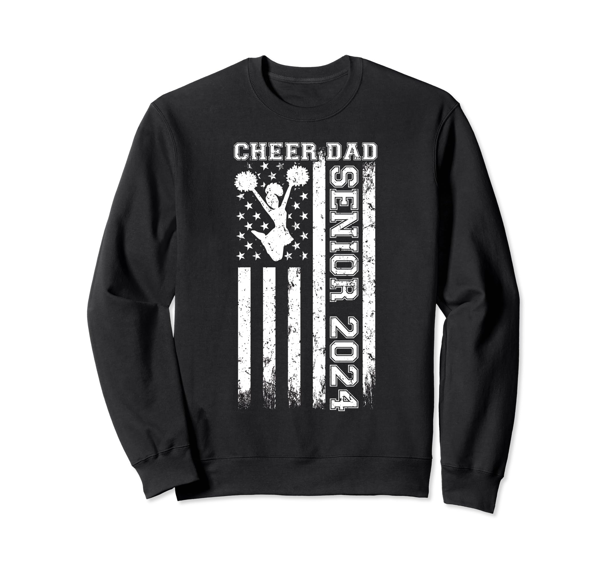 Senior Cheer Dad Tees Class 2024 Usa Sweatshirt - Novelty Apparel Unisex - T-Shirt, Sweatshirt, Hoodie