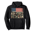 Air Force Veteran Us American Flag Dad Hoodie - Trendy Graphic Unisex - T-Shirt, Sweatshirt, Hoodie