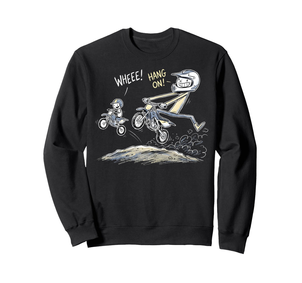 Funny Father Son Dirt Bike Motocross Sweatshirt - Minimalist Print Unisex - T-Shirt, Sweatshirt, Hoodie