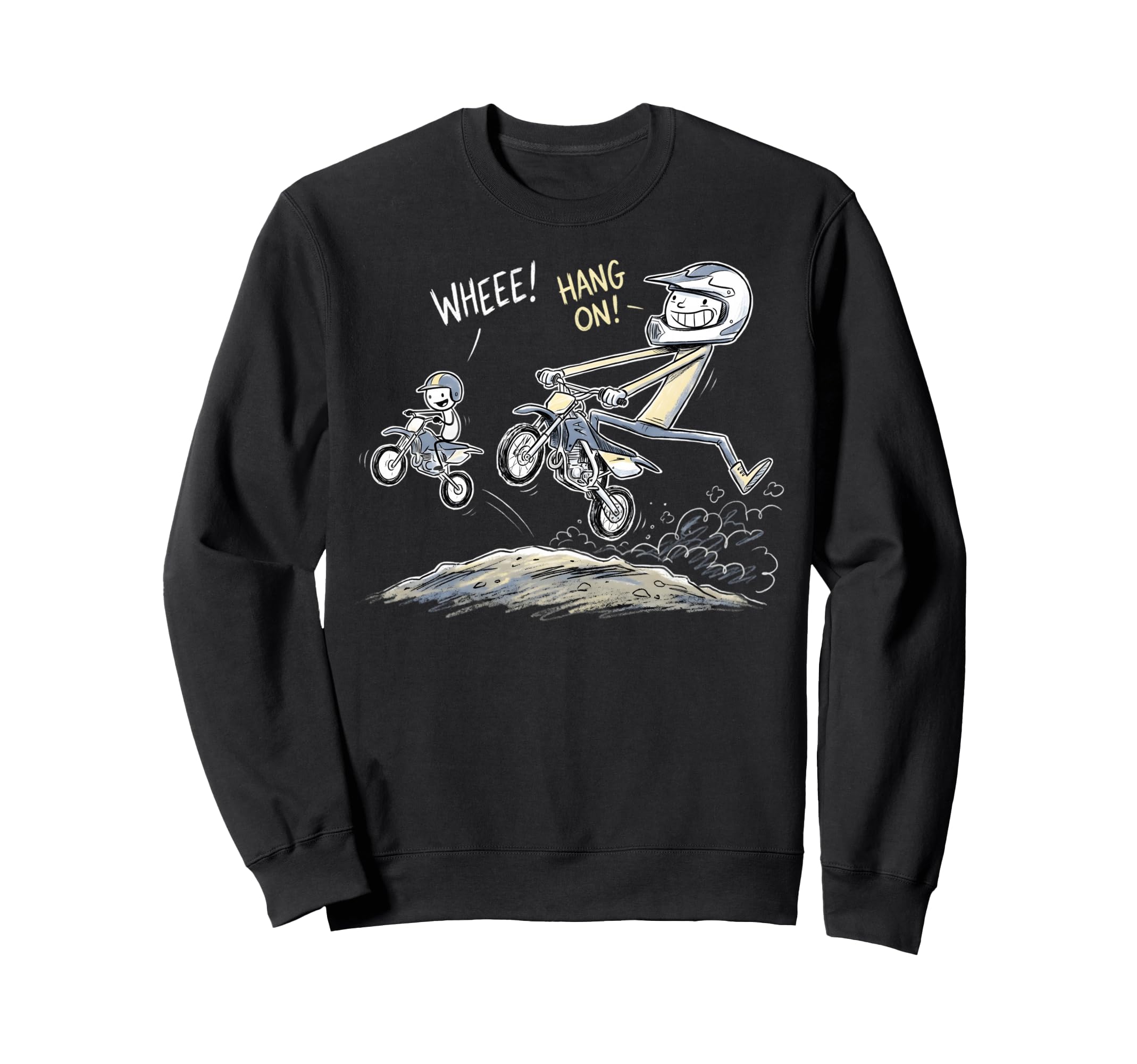 Funny Father Son Dirt Bike Motocross Sweatshirt - Minimalist Print Unisex - T-Shirt, Sweatshirt, Hoodie