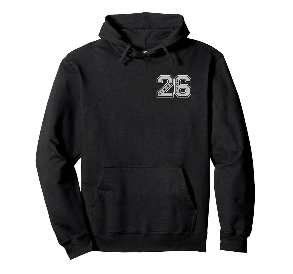 Senior 2026 Elite Wear Front Back Hoodie - Aesthetic Graphic for Adults - T-Shirt, Sweatshirt, Hoodie