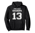Number 13 Custom Proud Soccer Futbol Hoodie - Minimalist Print Unisex - T-Shirt, Sweatshirt, Hoodie