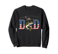 Usa Fishing Dad Patriotic Bass Sweatshirt - Streetwear Style Men Women - T-Shirt, Sweatshirt, Hoodie