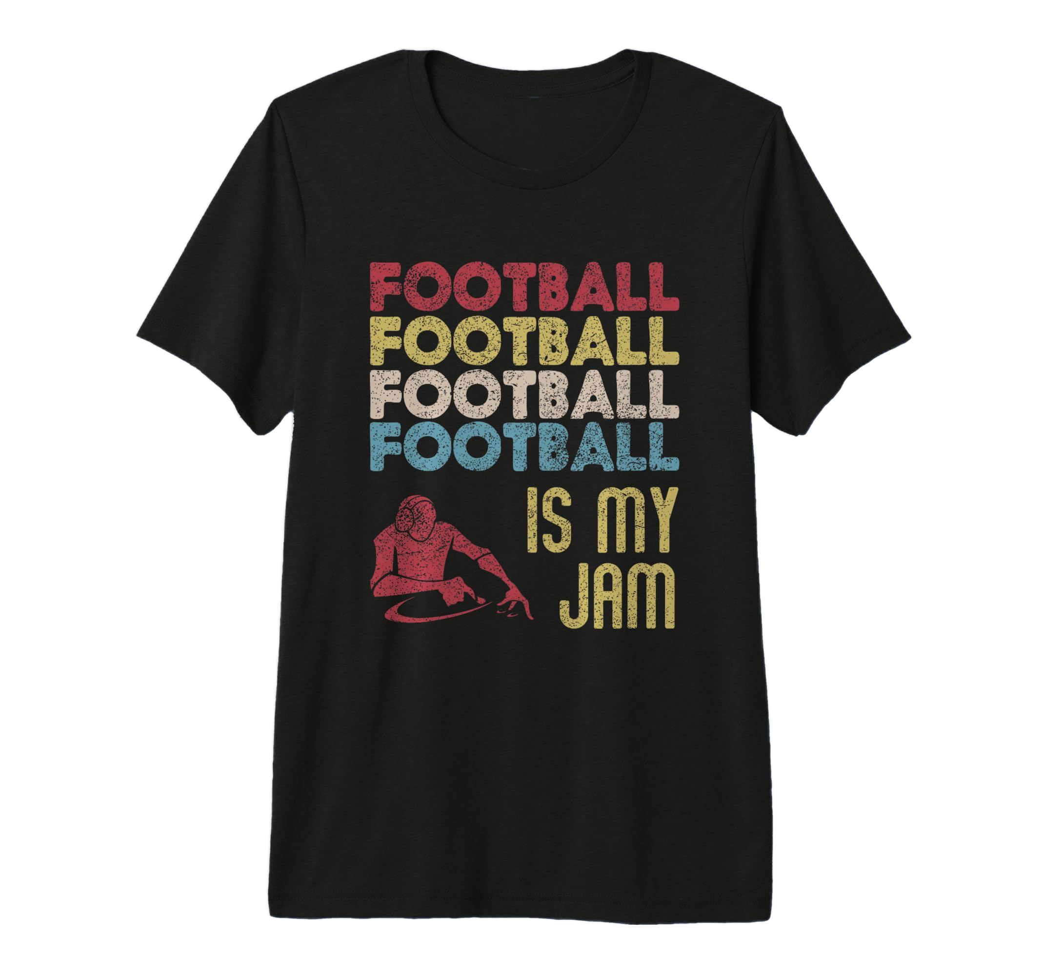 Football Is My Jam Fun Sport Lover T-Shirt - Fun Novelty Design for Adults - T-Shirt, Sweatshirt, Hoodie