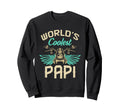Worlds Coolest Papi Motorcycle Sweatshirt - Novelty Apparel Men Women - T-Shirt, Sweatshirt, Hoodie