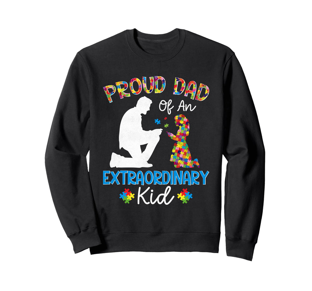 Autism Awareness Father Autistic Sweatshirt - Unique Graphic Men Women - T-Shirt, Sweatshirt, Hoodie