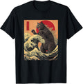 Catzilla Cat Japanese Anime Kawaii Sunset - Adult & Kids T-Shirts, Sweatshirts & Hoodies apparel design preview 1