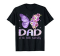 Dad Little Butterfly 1St Birthday Party T-Shirt - Custom Art Print Unisex - T-Shirt, Sweatshirt, Hoodie