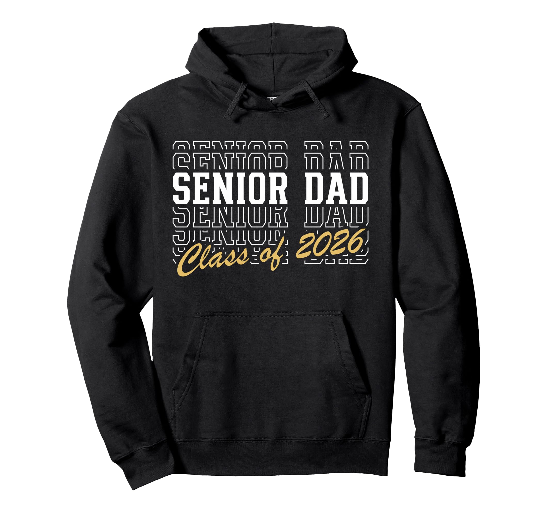 Senior Dad Class 2026 Striped Graduate Hoodie - Streetwear Style Men Women - T-Shirt, Sweatshirt, Hoodie