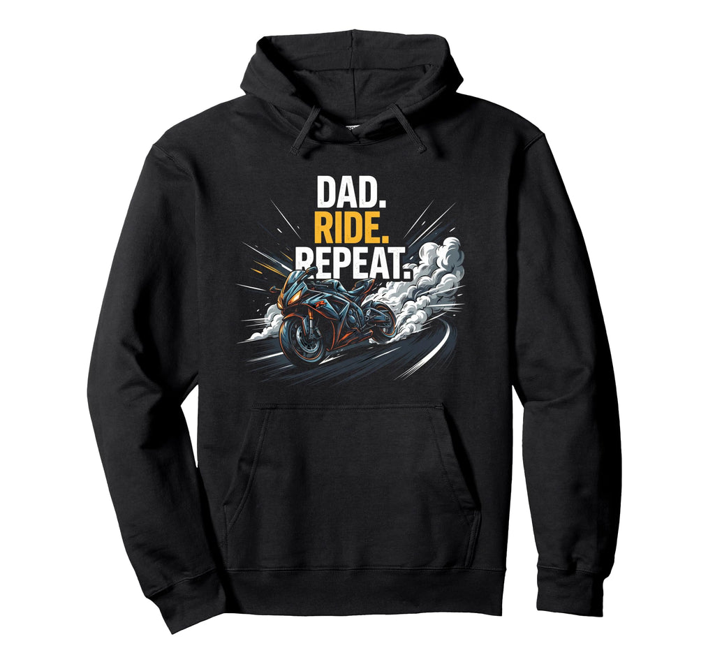 Motorcycle Papa Rider Biker Dad Gift Ride Hoodie - Trendy Graphic Unisex - T-Shirt, Sweatshirt, Hoodie