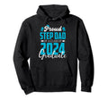 Proud Step Dad Class 2024 Graduation Hoodie - Unique Graphic Men Women - T-Shirt, Sweatshirt, Hoodie