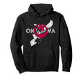 Okinawa Map And Flag Distressed Japan Hoodie - Trendy Graphic Men Women - T-Shirt, Sweatshirt, Hoodie